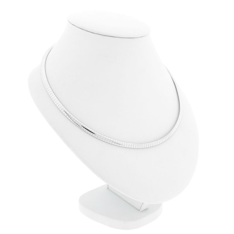 Image 3 of White gold Omega link necklace