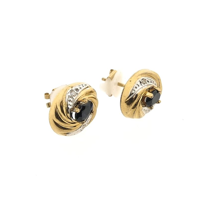 Image 4 of Gold stud earrings with diamond | 0.02 ct.