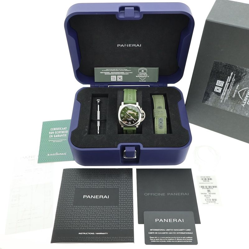 Image 23 of Panerai Luminor Marina Verde Smeraldo PAM01356; Automatic Men's Watch