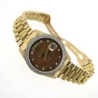 Image 22 of Rolex Day-Date 'Wood Dial' 18038; 18k gold men's watch with diamonds