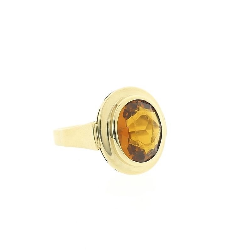 Image 3 of Vintage gold solitaire ring with citrine