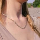 Image 7 of Two-tone gold fantasy link necklace