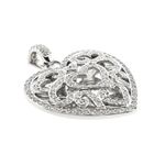 Image 4 of White gold heart pendant with diamonds; 0.815 ct.