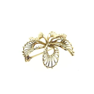 Image 2 of Golden flower brooch