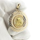 Image 7 of Two-tone gold pendant with the face of Mary