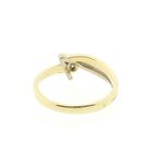 Image 3 of Two-tone gold ring with diamond; 0.02 ct.