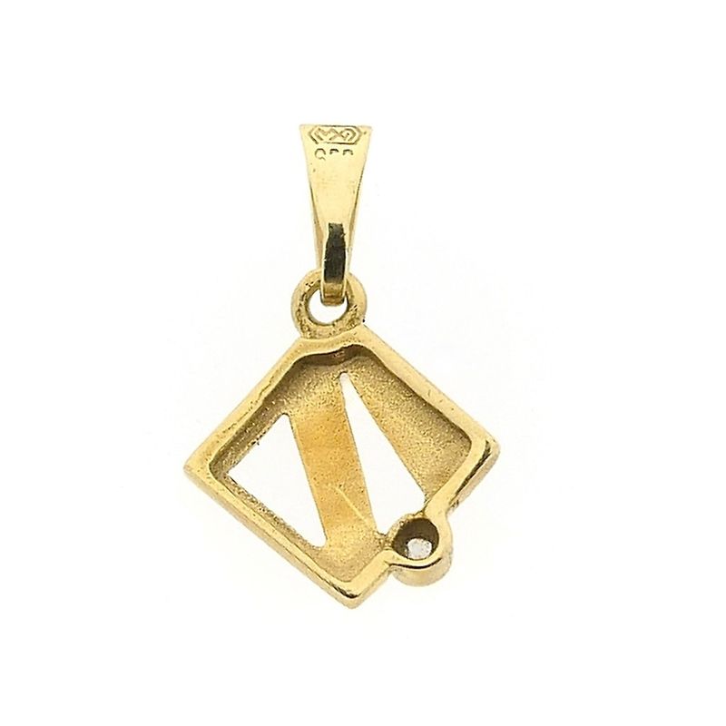 Image 5 of Gold pendant with zirconia