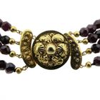 Image 10 of Antique garnet bead necklace with gold decorative clasp