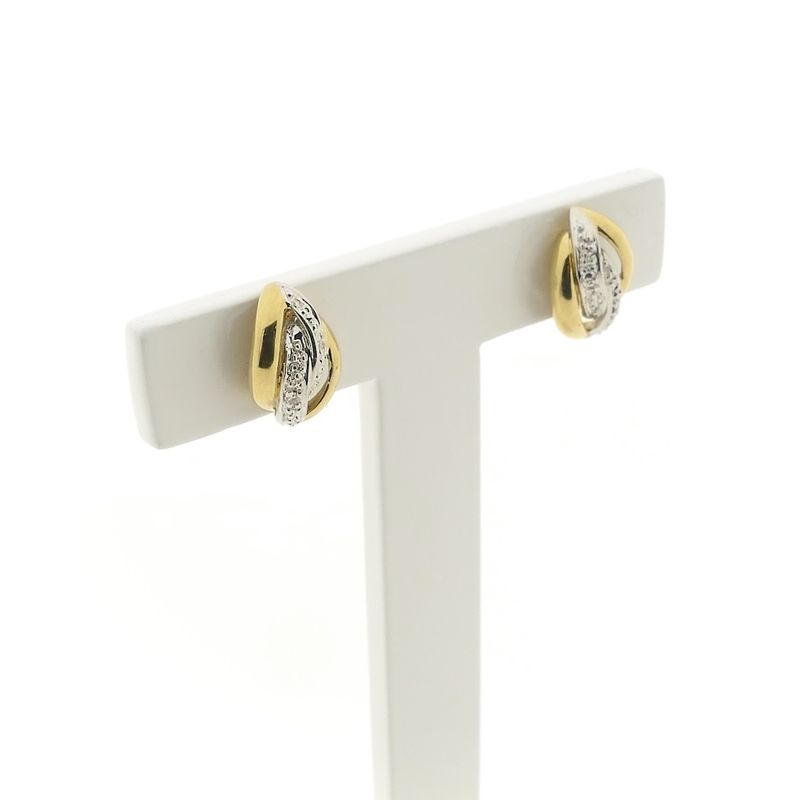 Image 3 of Gold stud earrings with diamond | 0.02 ct.