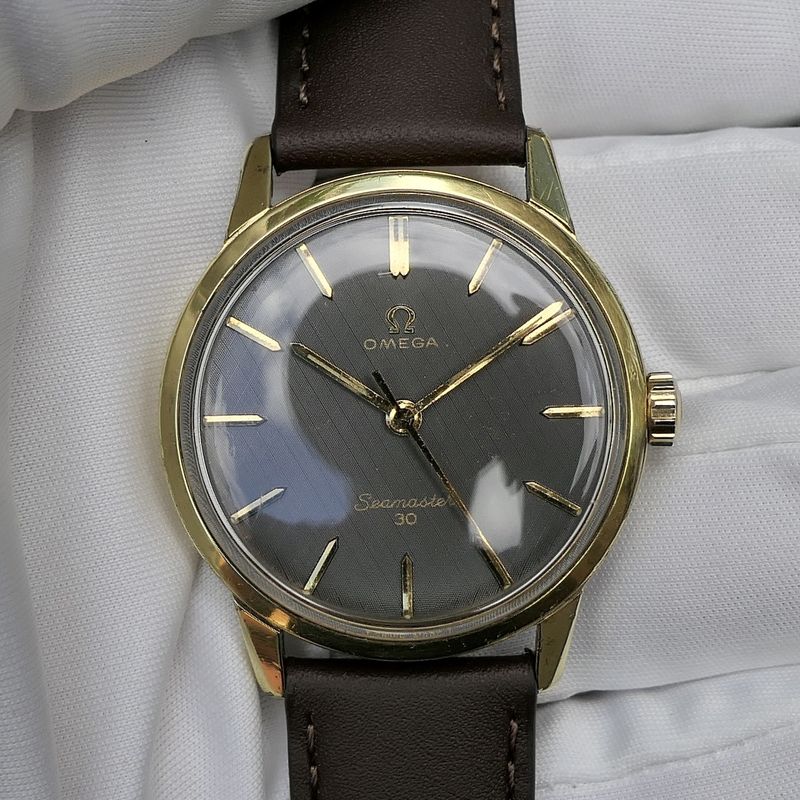 Image 5 of Omega 'Seamaster 30' 135.007; Vintage 14k. goldcap heren horloge
