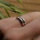 Image 9 of Tricolor gold trinity ring