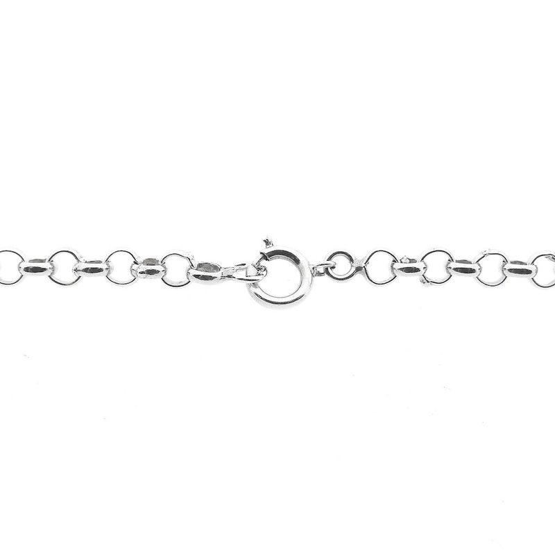 Image 6 of Silver jasseron link chain | 82 cm