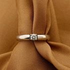 Image 2 of White Gold Solitaire Ring with Diamond; 0.08 ct.