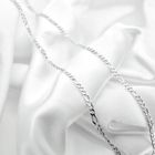 Image 6 of Silver long figaro link necklace | 80 cm