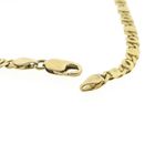Image 4 of Gold closed Figaro link bracelet | 19 cm
