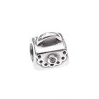 Image 1 of Pandora charm; Silver; Purse with pink zirconia