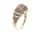Image 3 of Two-tone gold fantasy ring set with diamonds; 0.37 ct.