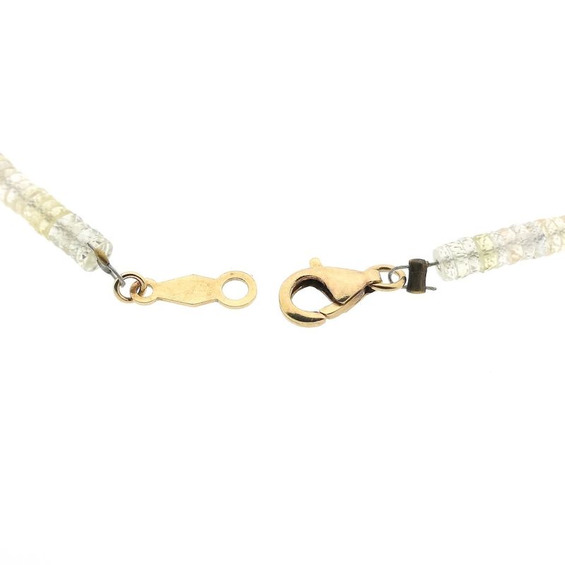 Image 5 of Multicolored sapphire bead necklace with gold clasp | 45 cm