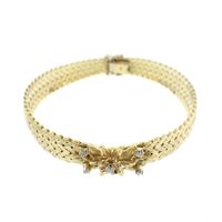 Vintage gold bracelet with diamonds approx. 0.20 ct.