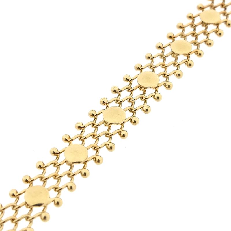 Image 11 of 14 Karat Gold Gallery Wire Link Necklace; 44 cm