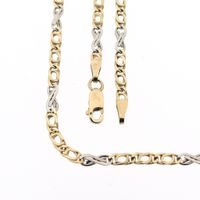 Two-tone gold fantasy link chain | 50.5 cm