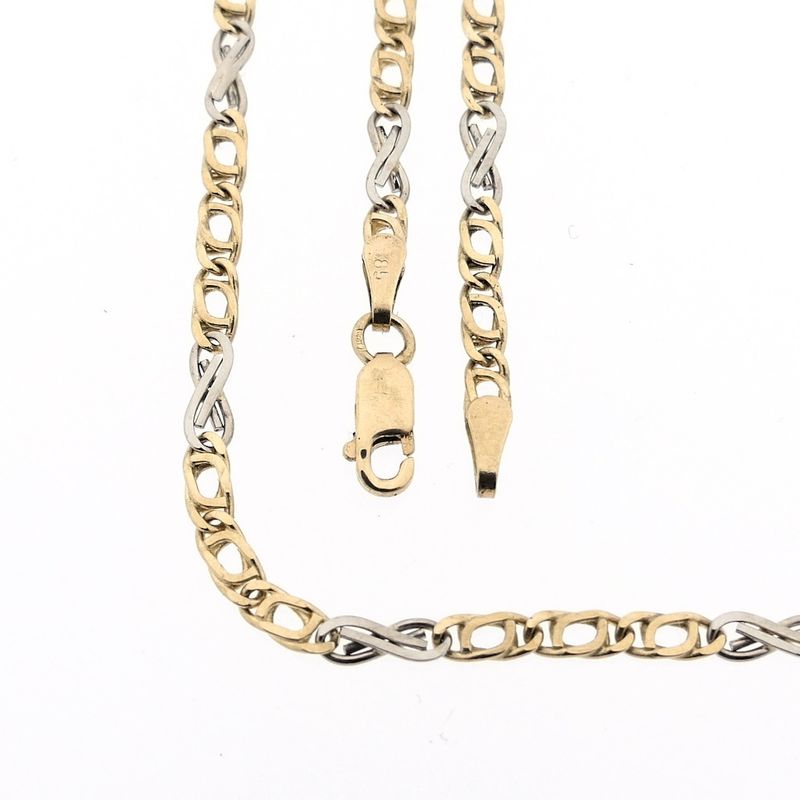 Image 1 of Two-tone gold fantasy link chain | 50.5 cm