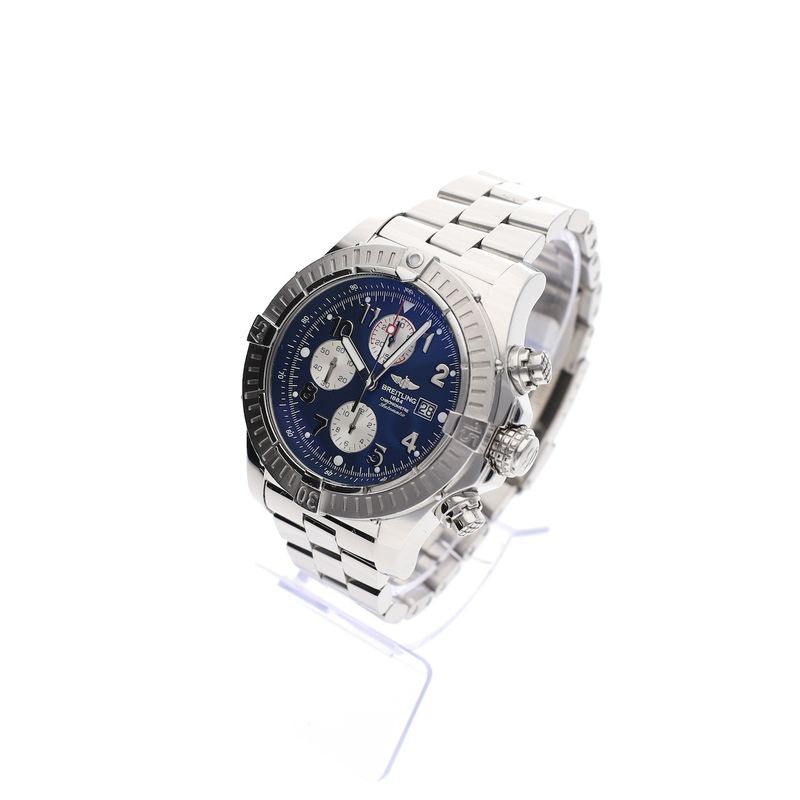 Image 2 of Breitling Super Avenger 'Blue' A13370; Chronograph men's watch