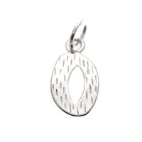 Silver pendant; Letter O