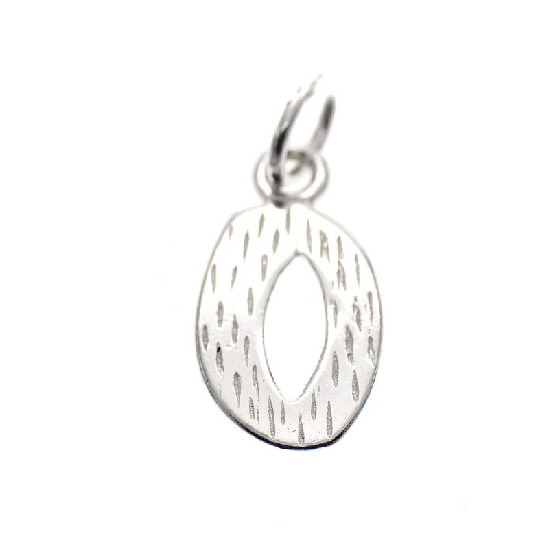 Image 1 of Silver pendant; Letter O