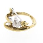 Image 5 of Gold brooch with diamonds; 0.225 ct.