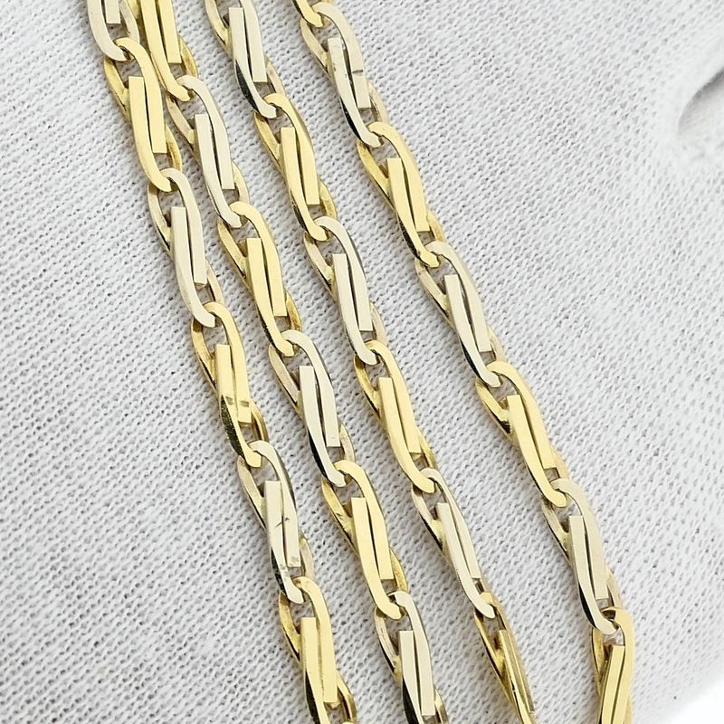 Image 9 of Two-tone gold infinity link chain