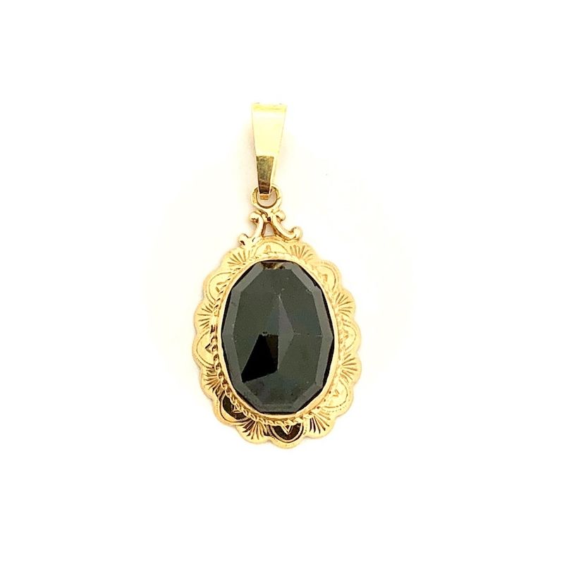 Image 1 of Vintage gold pendant with garnet stone