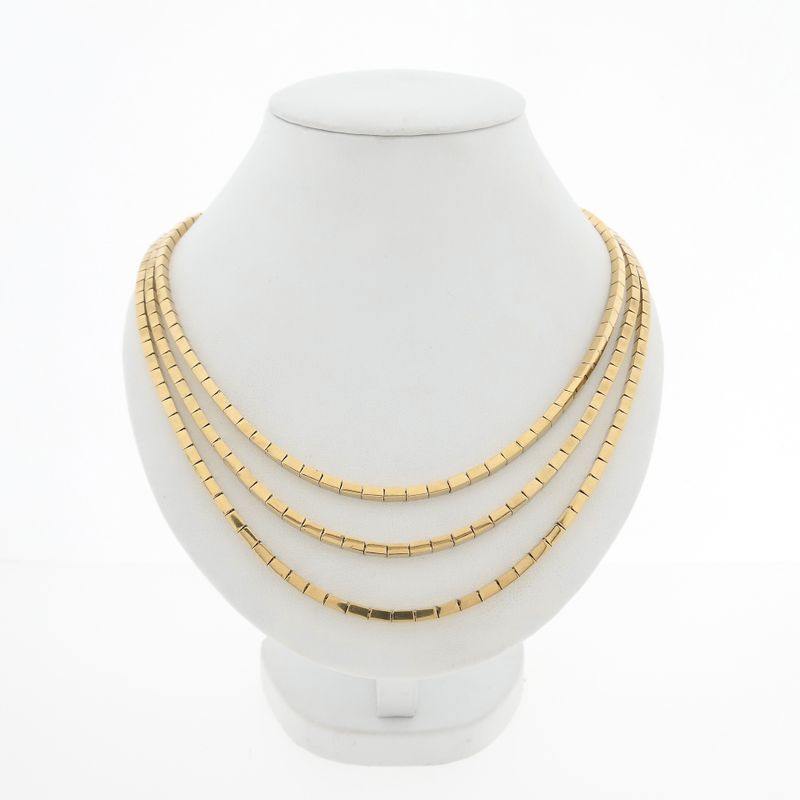 Image 1 of Solid gold women's necklace with bars