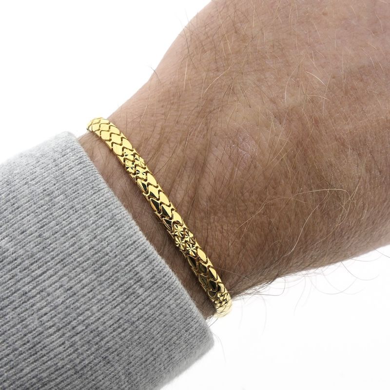 Image 13 of Gold 'Snake' bracelet; 24 carat