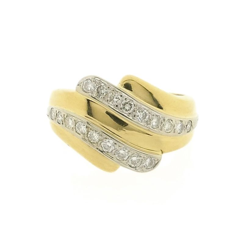 Image 3 of Gold ring with diamonds; 0.69 ct.