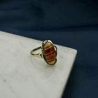 Image 2 of Vintage gold ring with carnelian bandagate
