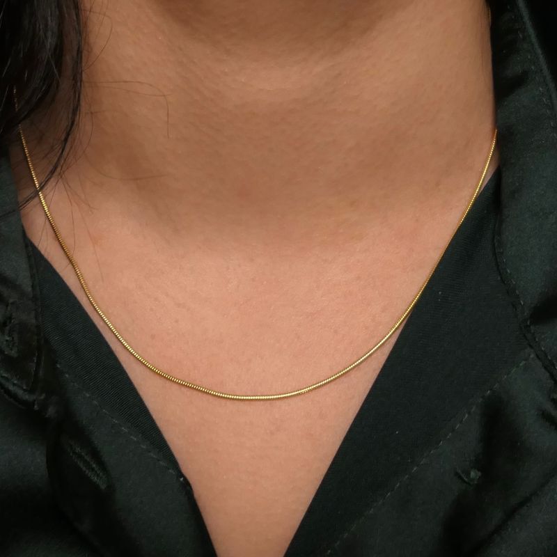 Image 8 of Gold snake link chain