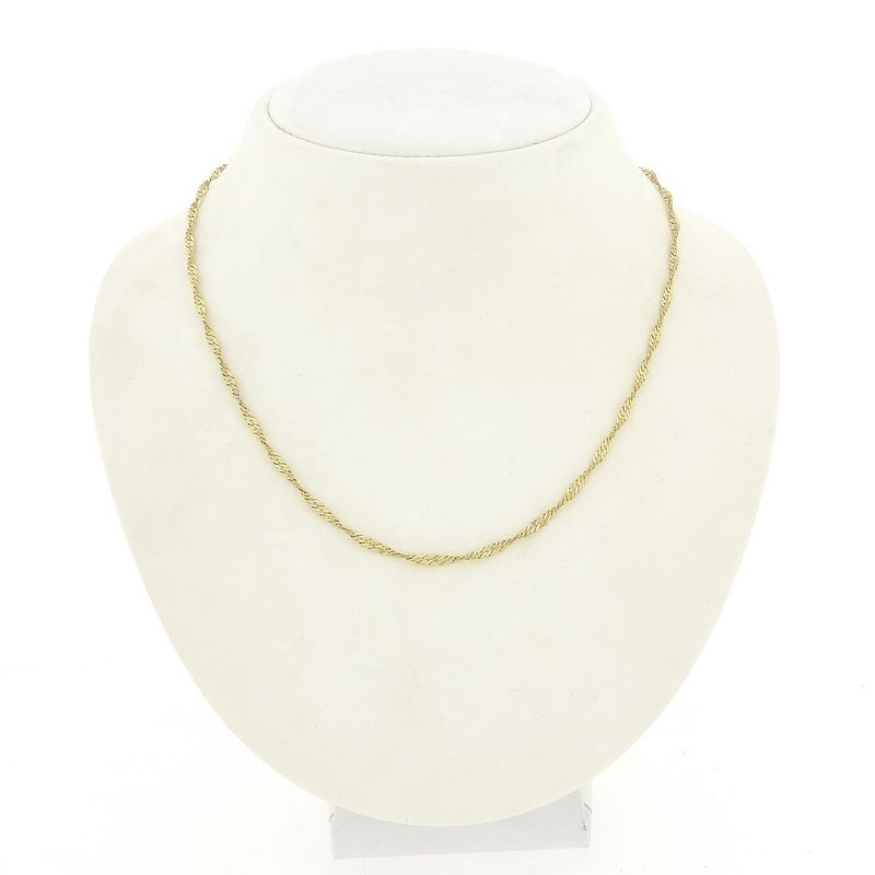 Image 1 of Gold twisted link chain | 40 cm