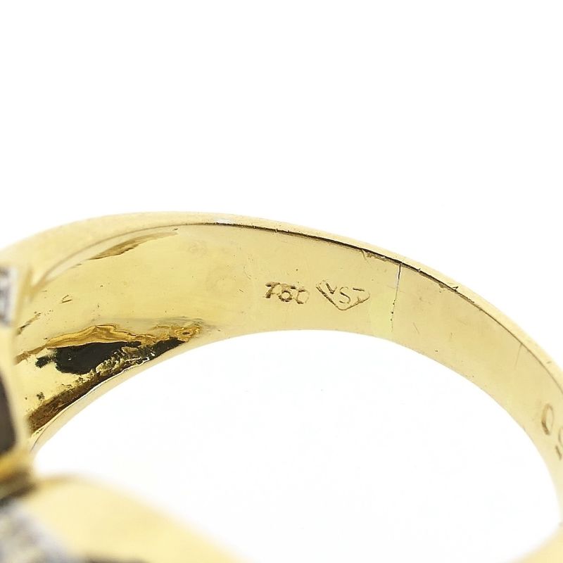 Image 7 of Gold ring with diamonds; 0.74 ct.
