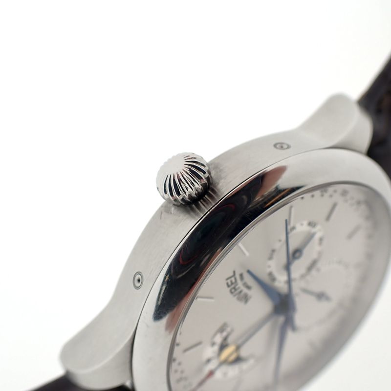 Image 5 of Nivrel Horaire L'Economiste; Automatic watch with moon phase and triple calendar