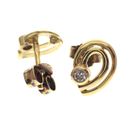 Image 3 of Gold fantasy stud earrings with zirconia