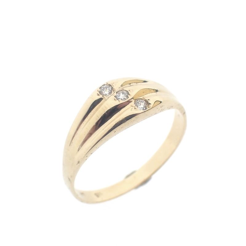 Image 1 of Gold ring with zirconia stones