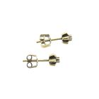Image 8 of Vintage gold floral stud earrings with diamond; 0.04 ct.