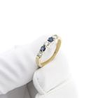 Image 10 of Gold ring with sapphire and diamond | 0.30 ct.