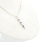 Image 5 of Silver pendant with purple zirconia stones