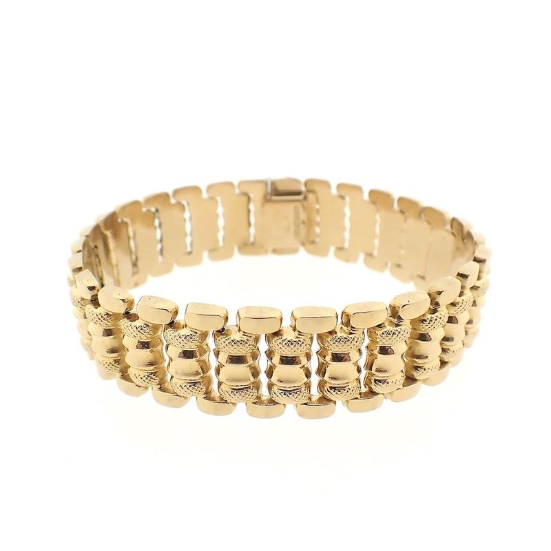 Image 1 of 18K Vintage gold wide bracelet | 19.0 cm