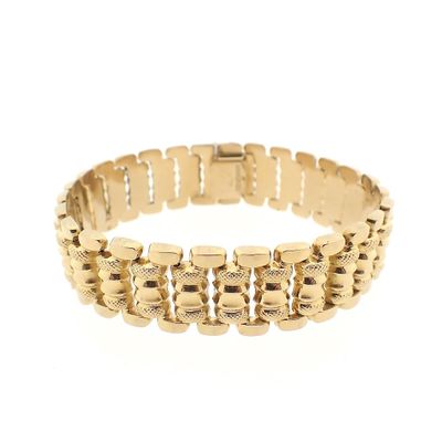 18K Vintage gold wide bracelet | 19.0 cm Image 1 of 18K Vintage gold wide bracelet | 19.0 cm