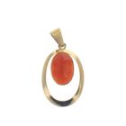 Image 1 of Gold pendant with carnelian | Vintage/antique