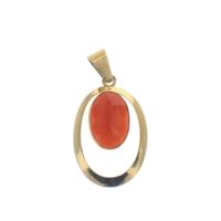 Gold pendant with carnelian | Vintage/antique