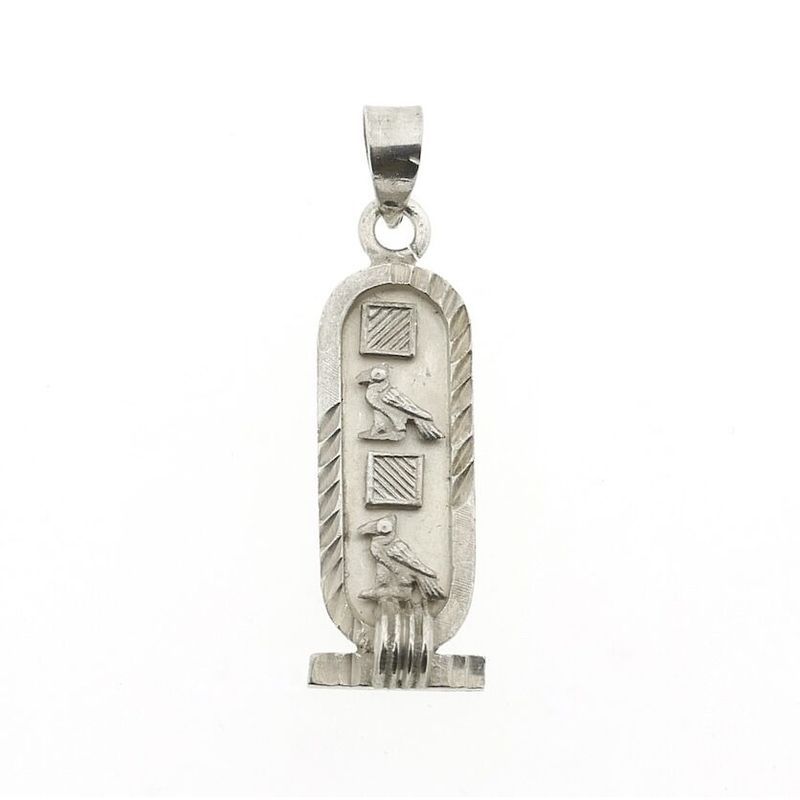 Image 1 of Silver pendant of an Egyptian cartouche